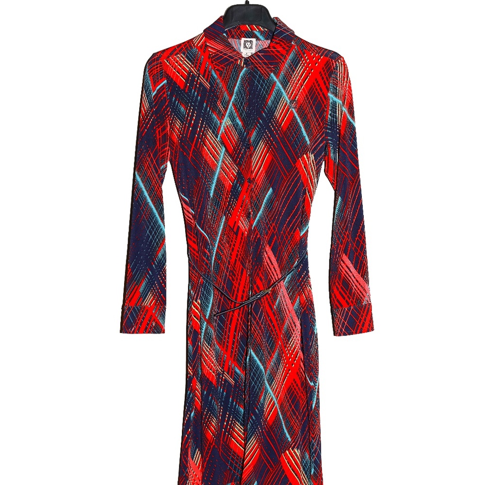 ANNE KLEIN Shirtdress - Multicolor -Size S